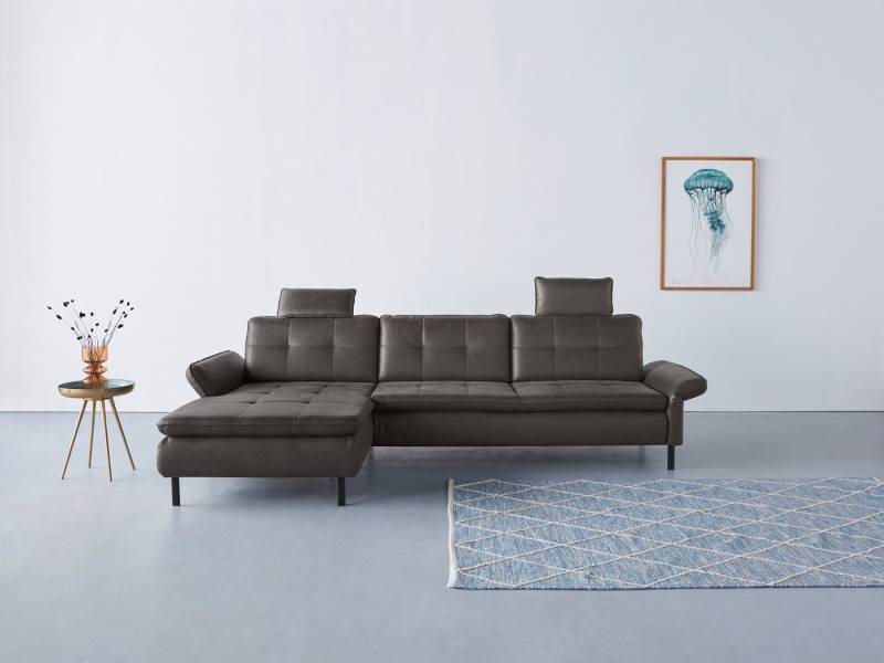 INOSIGN Ecksofa Birkholm L-Form, Armlehnverstellung, auch in Easy Clean Bezug - mit Wasser zu reinigen von INOSIGN