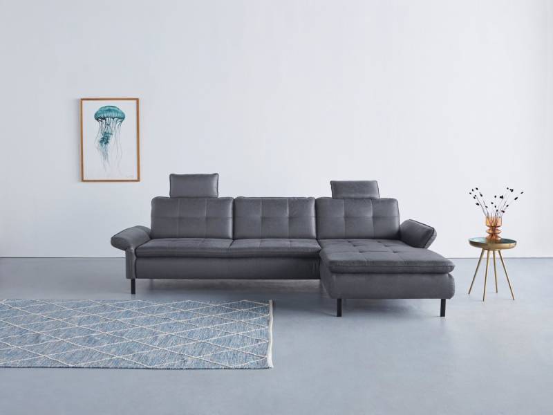 INOSIGN Ecksofa Birkholm L-Form, Armlehnverstellung, auch in Easy Clean Bezug - mit Wasser zu reinigen von INOSIGN