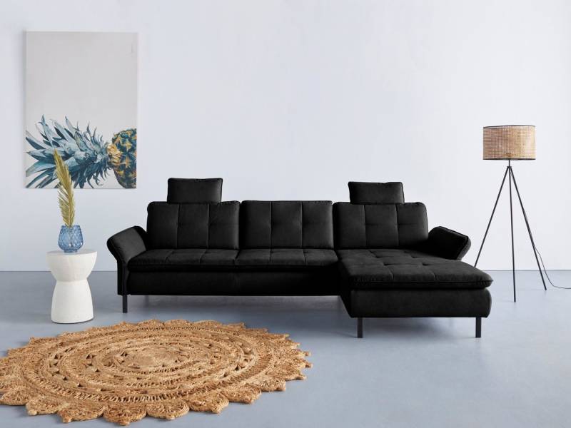 INOSIGN Ecksofa Birkholm L-Form, Armlehnverstellung, auch in Easy Clean Bezug - mit Wasser zu reinigen von INOSIGN