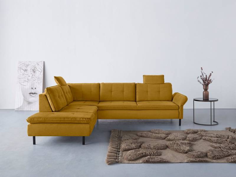 INOSIGN Ecksofa Birkholm L-Form, Armlehnverstellung, auch in Easy Clean Bezug - mit Wasser zu reinigen von INOSIGN