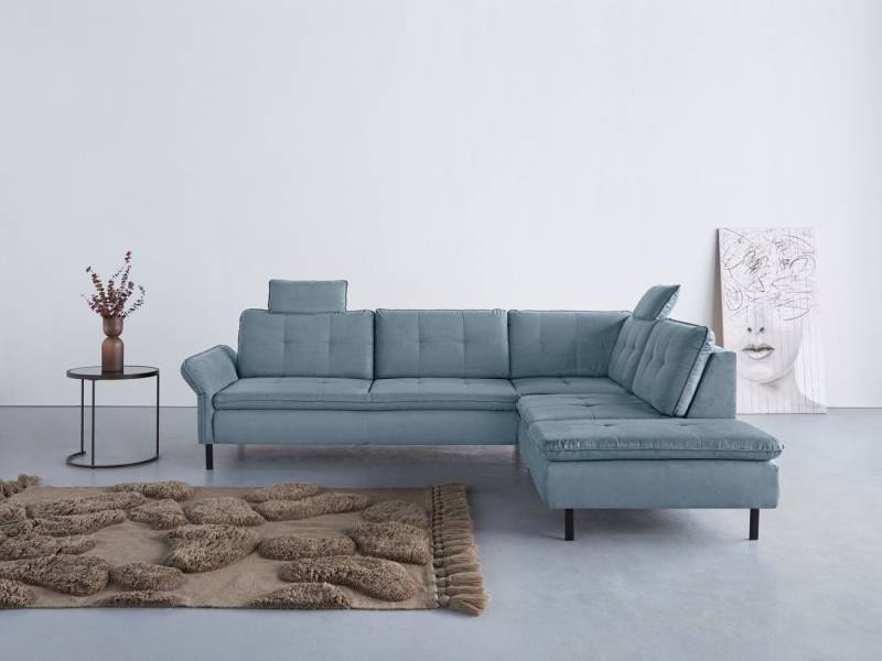 INOSIGN Ecksofa Birkholm L-Form, Armlehnverstellung, auch in Easy Clean Bezug - mit Wasser zu reinigen von INOSIGN