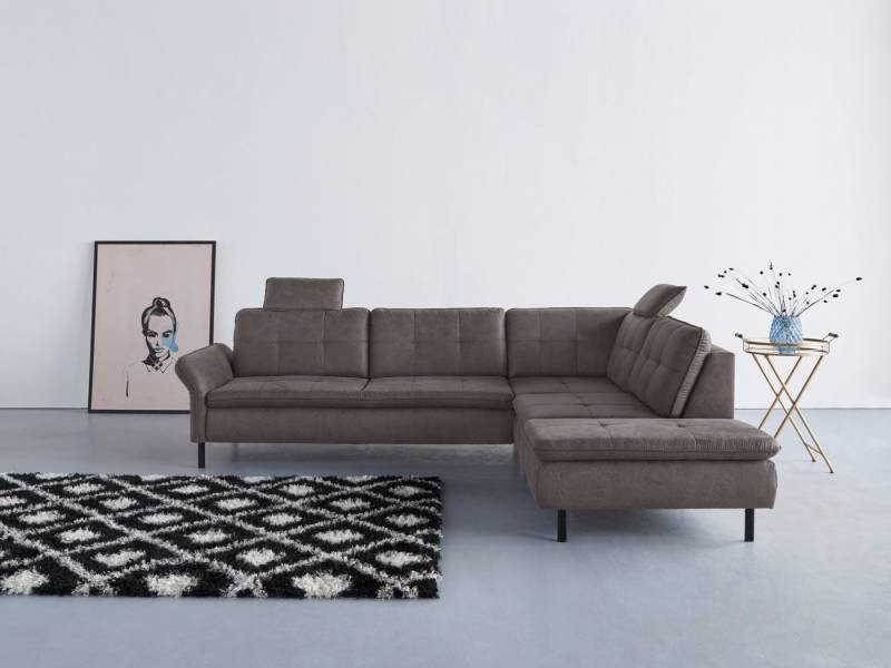 INOSIGN Ecksofa Birkholm L-Form, Armlehnverstellung, auch in Easy Clean Bezug - mit Wasser zu reinigen von INOSIGN