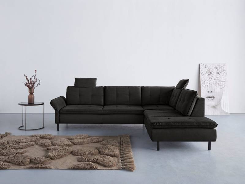 INOSIGN Ecksofa Birkholm L-Form, Armlehnverstellung, auch in Easy Clean Bezug - mit Wasser zu reinigen von INOSIGN