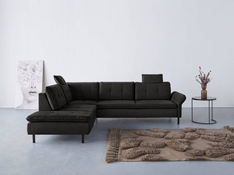 INOSIGN Ecksofa Birkholm L-Form, Armlehnverstellung, auch in Easy Clean Bezug - mit Wasser zu reinigen von INOSIGN
