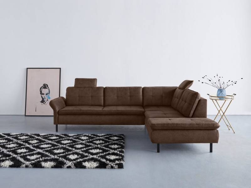 INOSIGN Ecksofa Birkholm L-Form, Armlehnverstellung, auch in Easy Clean Bezug - mit Wasser zu reinigen von INOSIGN