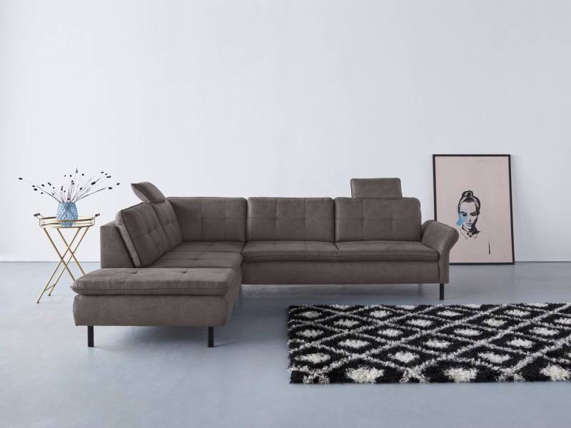 INOSIGN Ecksofa Birkholm L-Form, Armlehnverstellung, auch in Easy Clean Bezug - mit Wasser zu reinigen von INOSIGN