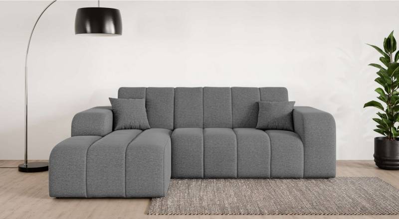 INOSIGN Ecksofa CASSY L-Form, Schlafsofa mit Bettkasten, Maße B/T/H: 245/165/88 cm, mit 2 Rückenkissen, Recamiere rechts oder links bestellbar von INOSIGN