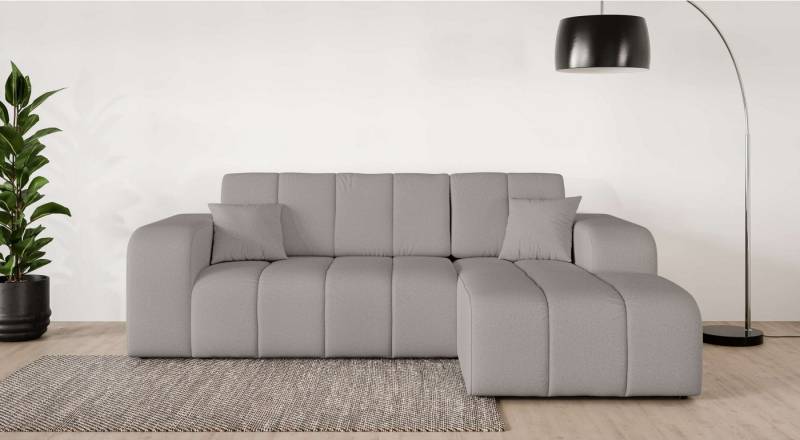 INOSIGN Ecksofa CASSY L-Form, Schlafsofa mit Bettkasten, Maße B/T/H: 245/165/88 cm, mit 2 Rückenkissen, Recamiere rechts oder links bestellbar von INOSIGN