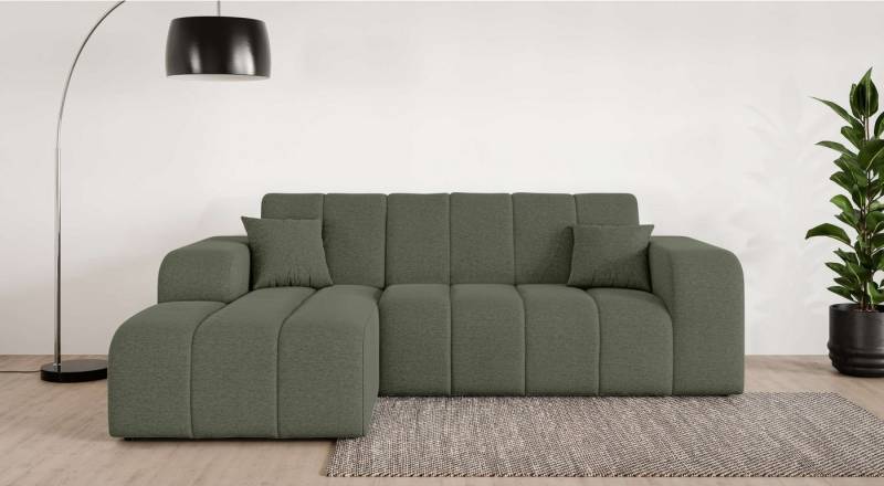 INOSIGN Ecksofa CASSY L-Form, Schlafsofa mit Bettkasten, Maße B/T/H: 245/165/88 cm, mit 2 Rückenkissen, Recamiere rechts oder links bestellbar von INOSIGN