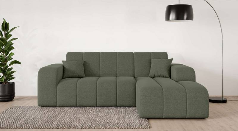 INOSIGN Ecksofa CASSY L-Form, Schlafsofa mit Bettkasten, Maße B/T/H: 245/165/88 cm, mit 2 Rückenkissen, Recamiere rechts oder links bestellbar von INOSIGN