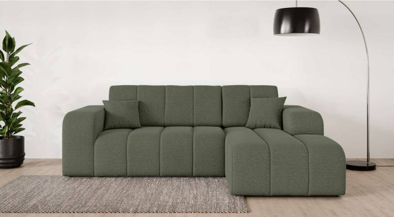 INOSIGN Ecksofa CASSY L-Form, Schlafsofa mit Bettkasten, Maße B/T/H: 245/165/88 cm, mit 2 Rückenkissen, Recamiere rechts oder links bestellbar von INOSIGN
