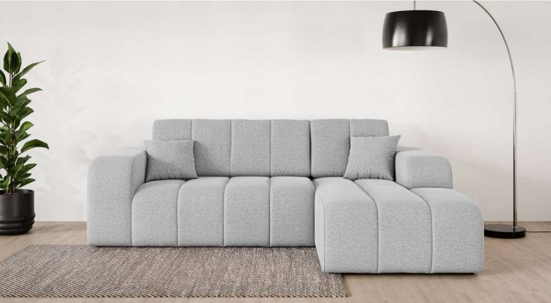 INOSIGN Ecksofa CASSY L-Form, Schlafsofa mit Bettkasten, Maße B/T/H: 245/165/88 cm, mit 2 Rückenkissen, Recamiere rechts oder links bestellbar von INOSIGN