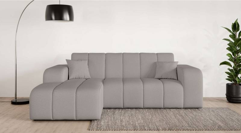 INOSIGN Ecksofa CASSY L-Form, Schlafsofa mit Bettkasten, Maße B/T/H: 245/165/88 cm, mit 2 Rückenkissen, Recamiere rechts oder links bestellbar von INOSIGN