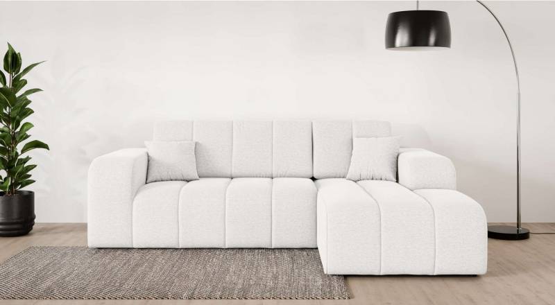 INOSIGN Ecksofa CASSY L-Form, Schlafsofa mit Bettkasten, Maße B/T/H: 245/165/88 cm, mit 2 Rückenkissen, Recamiere rechts oder links bestellbar von INOSIGN