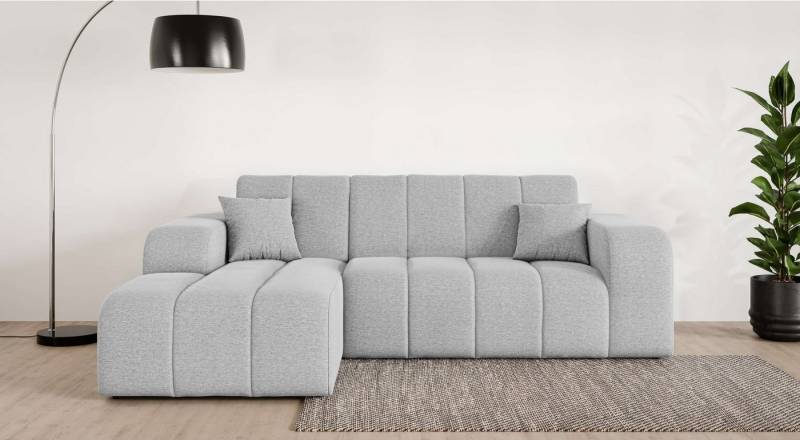 INOSIGN Ecksofa CASSY L-Form, Schlafsofa mit Bettkasten, Maße B/T/H: 245/165/88 cm, mit 2 Rückenkissen, Recamiere rechts oder links bestellbar von INOSIGN