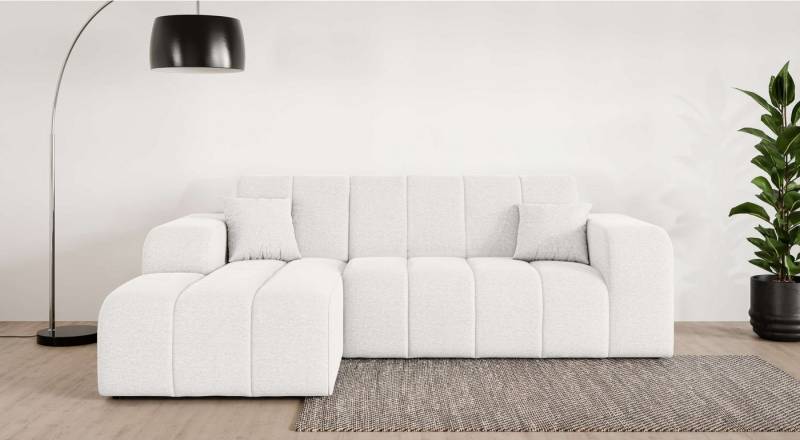 INOSIGN Ecksofa CASSY L-Form, Schlafsofa mit Bettkasten, Maße B/T/H: 245/165/88 cm, mit 2 Rückenkissen, Recamiere rechts oder links bestellbar von INOSIGN