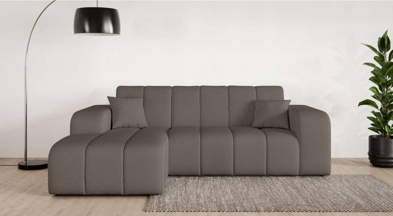 INOSIGN Ecksofa CASSY L-Form, Schlafsofa mit Bettkasten, Maße B/T/H: 245/165/88 cm, mit 2 Rückenkissen, Recamiere rechts oder links bestellbar von INOSIGN