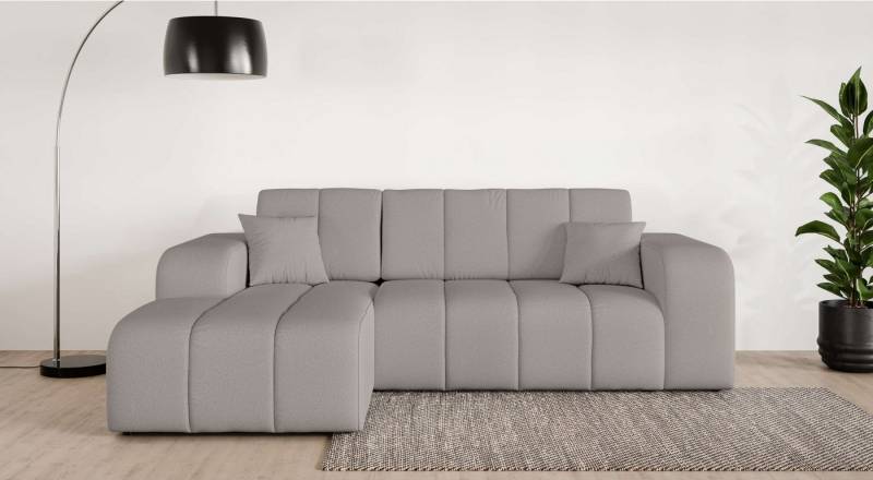 INOSIGN Ecksofa CASSY L-Form, Schlafsofa mit Bettkasten, Maße B/T/H: 245/165/88 cm, mit 2 Rückenkissen, Recamiere rechts oder links bestellbar von INOSIGN