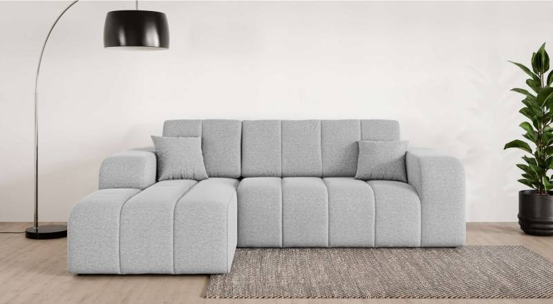 INOSIGN Ecksofa CASSY L-Form, Schlafsofa mit Bettkasten, Maße B/T/H: 245/165/88 cm, mit 2 Rückenkissen, Recamiere rechts oder links bestellbar von INOSIGN