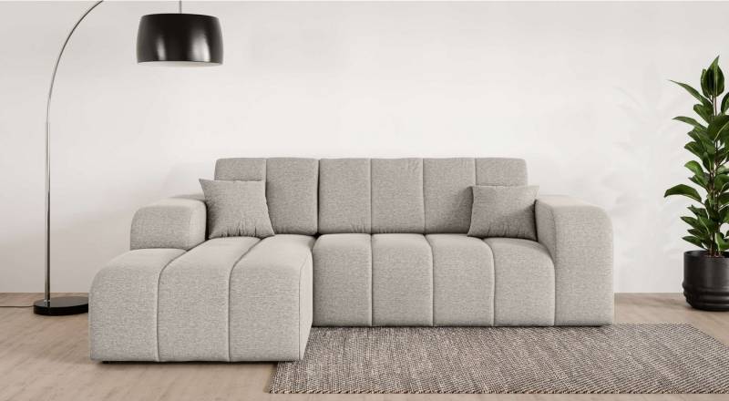 INOSIGN Ecksofa CASSY L-Form, Schlafsofa mit Bettkasten, Maße B/T/H: 245/165/88 cm, mit 2 Rückenkissen, Recamiere rechts oder links bestellbar von INOSIGN