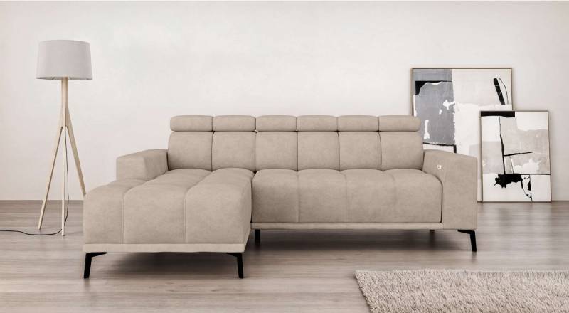 INOSIGN Ecksofa CAZIE, Designsofa, L-Form, trendige Bubble-Optik, L-Form mit Wellenunterfederung, Recamiere rechts/links bestellbar von INOSIGN
