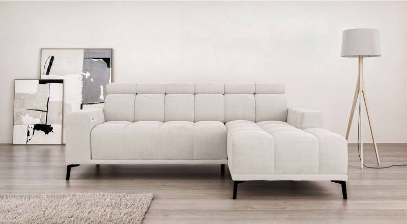 INOSIGN Ecksofa CAZIE, Designsofa, L-Form, trendige Bubble-Optik, L-Form mit Wellenunterfederung, Recamiere rechts/links bestellbar von INOSIGN