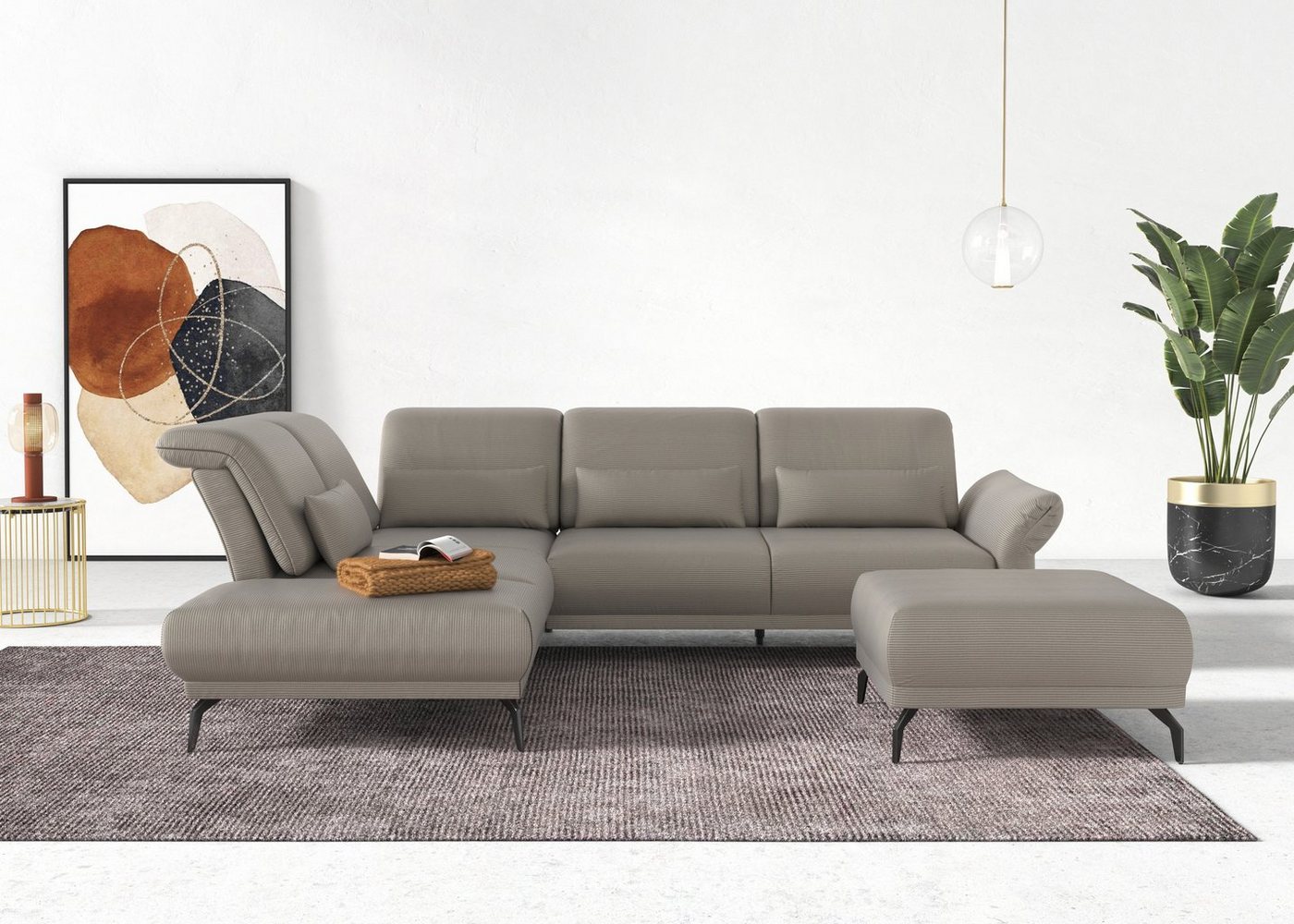 INOSIGN Ecksofa Coco L-Form, Sitztiefen-, Arm- und Kopfteilverstellung, Cord-Bezug, Fußhöhe 15 cm INOSIGN Ecksofa Coco L-Form, Sitztiefen-, Arm- und Kopfteilverstellung, Cord-Bezug, Fußhöhe 15 cm von INOSIGN