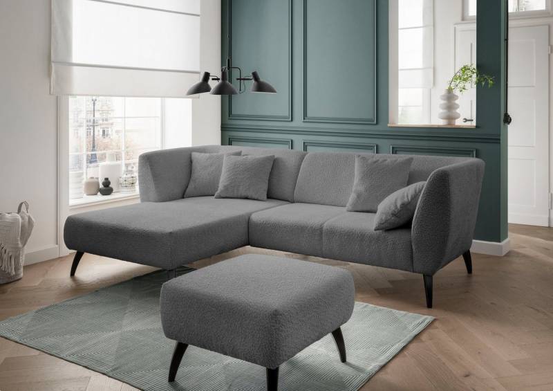 INOSIGN Ecksofa Colori L-Form, Holzfußfarbe wählbar, inkl. 4x Zierkissen von INOSIGN