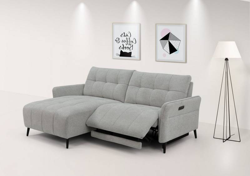 INOSIGN Ecksofa DENIO 3-Sitzer, L-Form (Breite 209cm), elektr. Relaxfunktion, USB-A/C, und Recamiere, Liegefunktion durch Recliner 105°-150° von INOSIGN