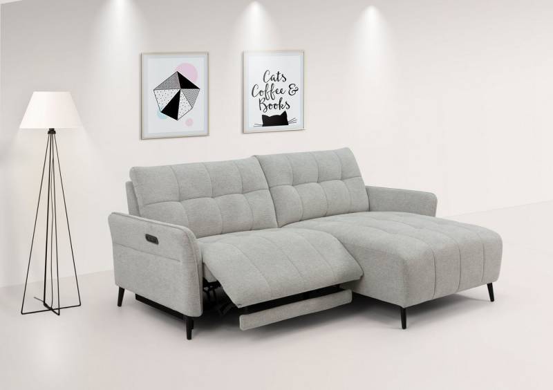 INOSIGN Ecksofa DENIO 3-Sitzer, L-Form (Breite 209cm), elektr. Relaxfunktion, USB-A/C, Liegefunktion durch Recliner, Federkernpolsterung von INOSIGN