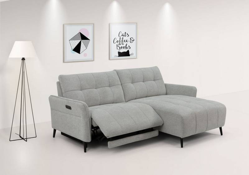INOSIGN Ecksofa DENIO 3-Sitzer, L-Form (Breite 209cm), elektr. Relaxfunktion, USB-A/C, und Recamiere, Liegefunktion durch Recliner 105°-150° von INOSIGN