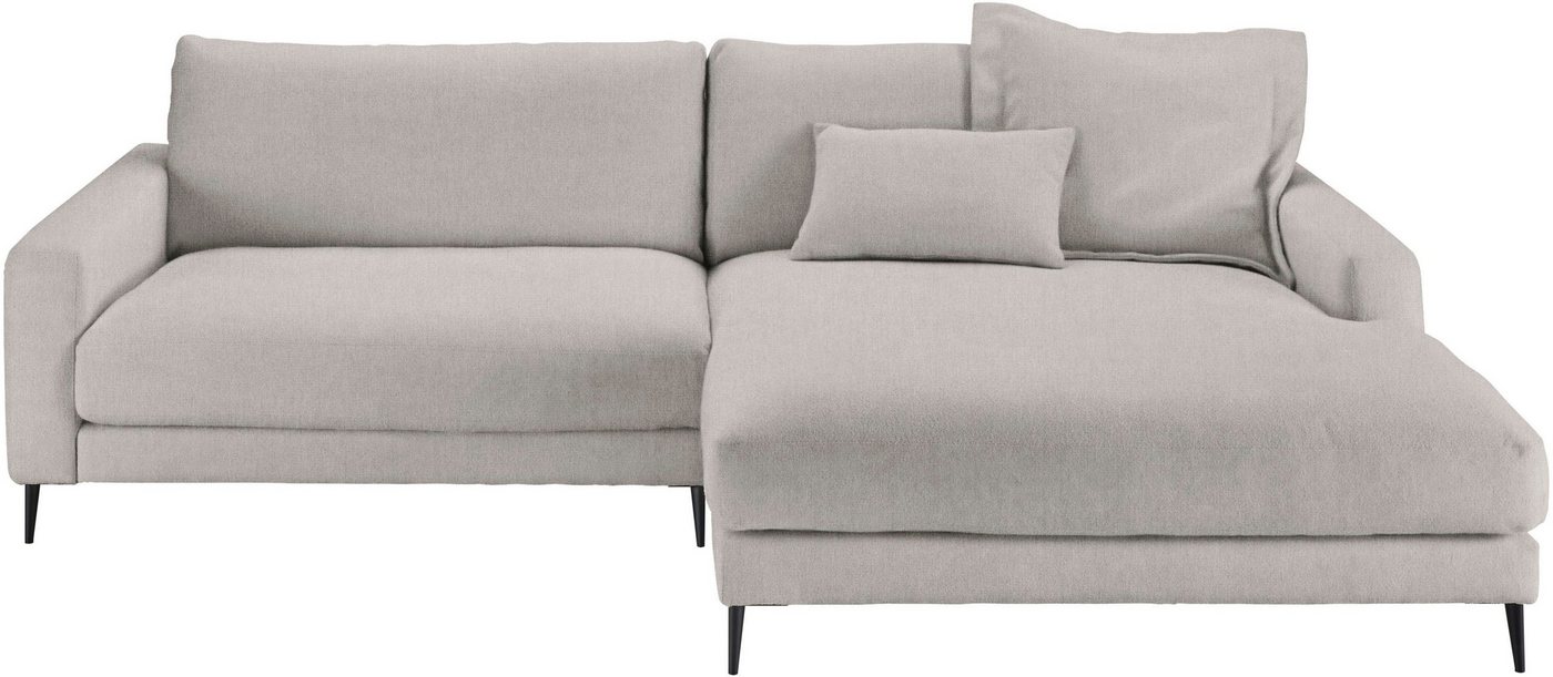 INOSIGN Ecksofa Downtown, B/T/H: 272/190/84 cm L-Form, weicher Sitzkomfort auch in Cord und Bouclé, incl. Zierkissen von INOSIGN