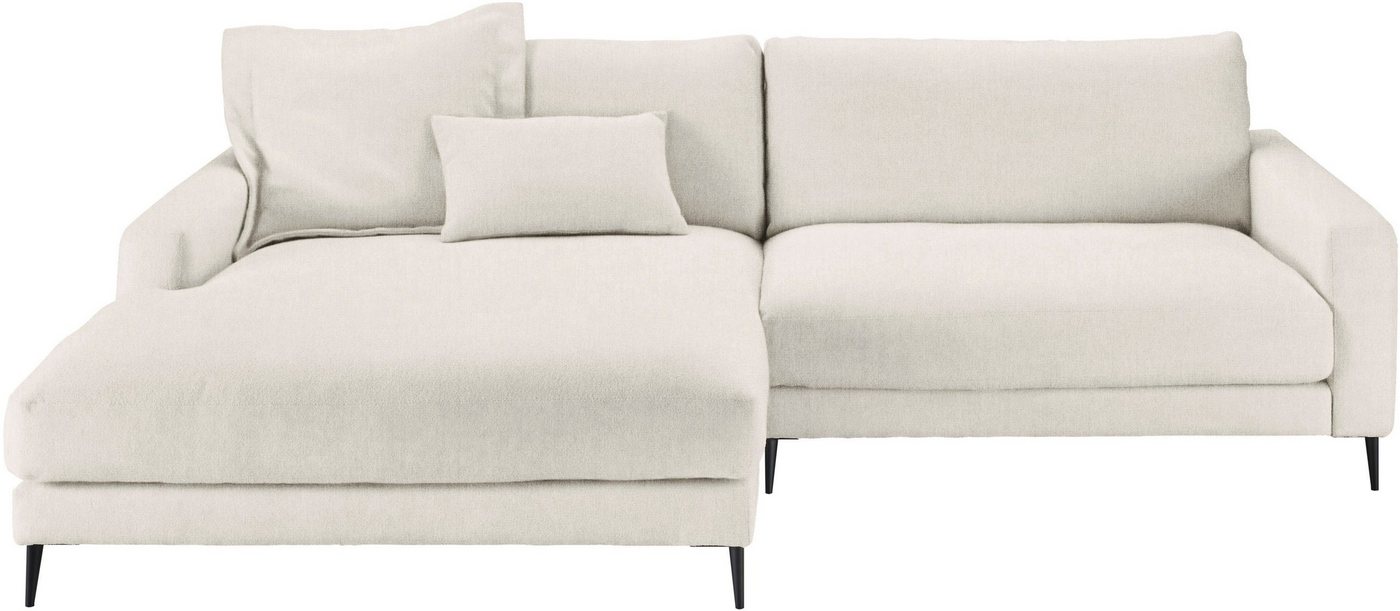 INOSIGN Ecksofa Downtown, B/T/H: 272/190/84 cm L-Form, weicher Sitzkomfort auch in Cord und Bouclé, incl. Zierkissen von INOSIGN