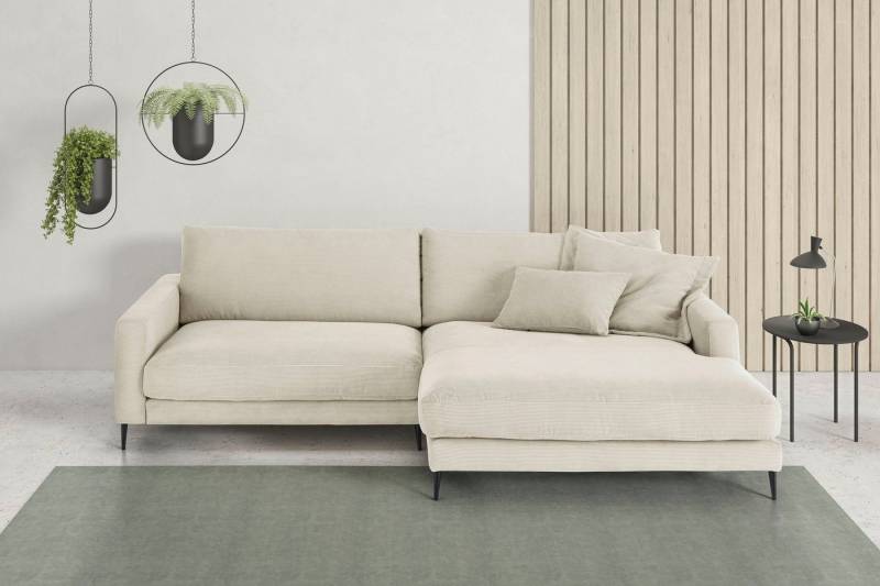 INOSIGN Ecksofa Downtown, B/T/H: 272/190/84 cm L-Form, weicher Sitzkomfort auch in Cord und Bouclé, incl. Zierkissen von INOSIGN
