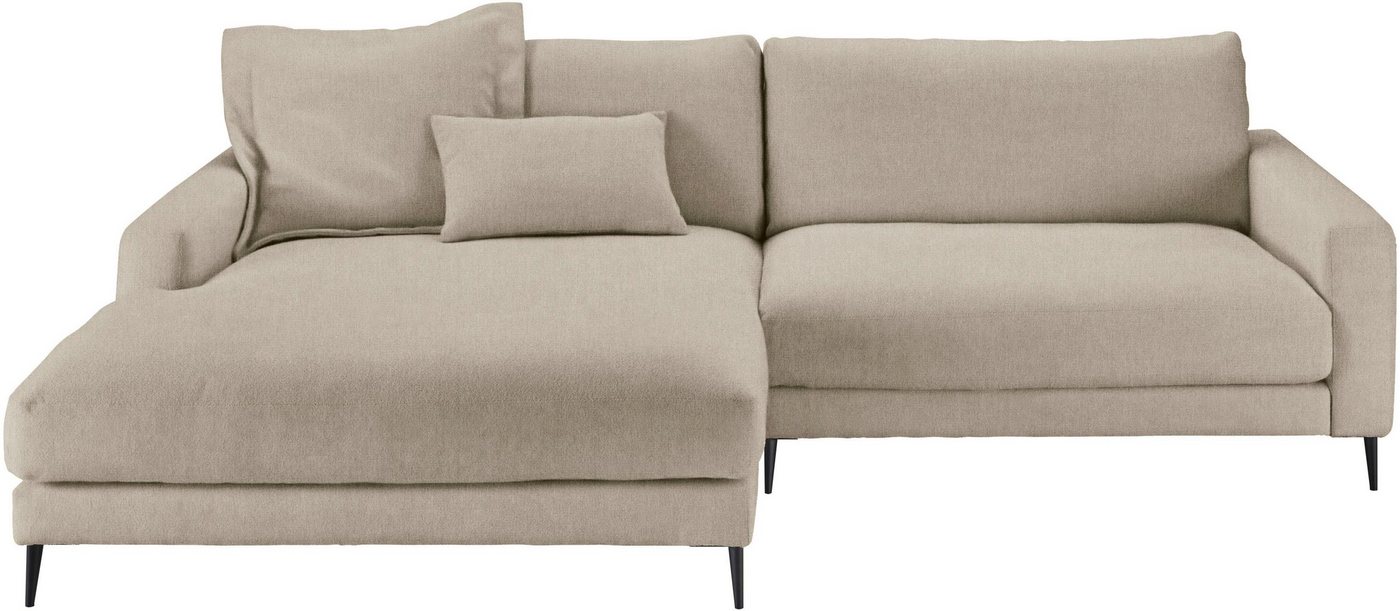 INOSIGN Ecksofa Downtown, B/T/H: 272/190/84 cm L-Form, weicher Sitzkomfort auch in Cord und Bouclé, incl. Zierkissen von INOSIGN