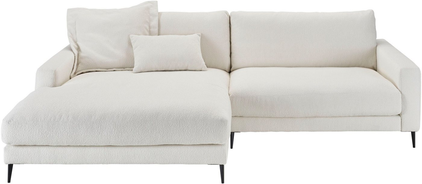 INOSIGN Ecksofa Downtown, B/T/H: 272/190/84 cm L-Form, weicher Sitzkomfort auch in Cord und Bouclé, incl. Zierkissen von INOSIGN