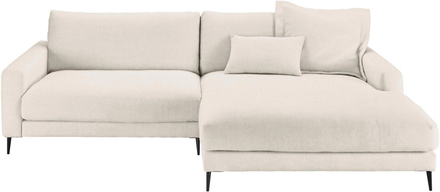 INOSIGN Ecksofa Downtown, B/T/H: 272/190/84 cm L-Form, weicher Sitzkomfort auch in Cord und Bouclé, incl. Zierkissen von INOSIGN