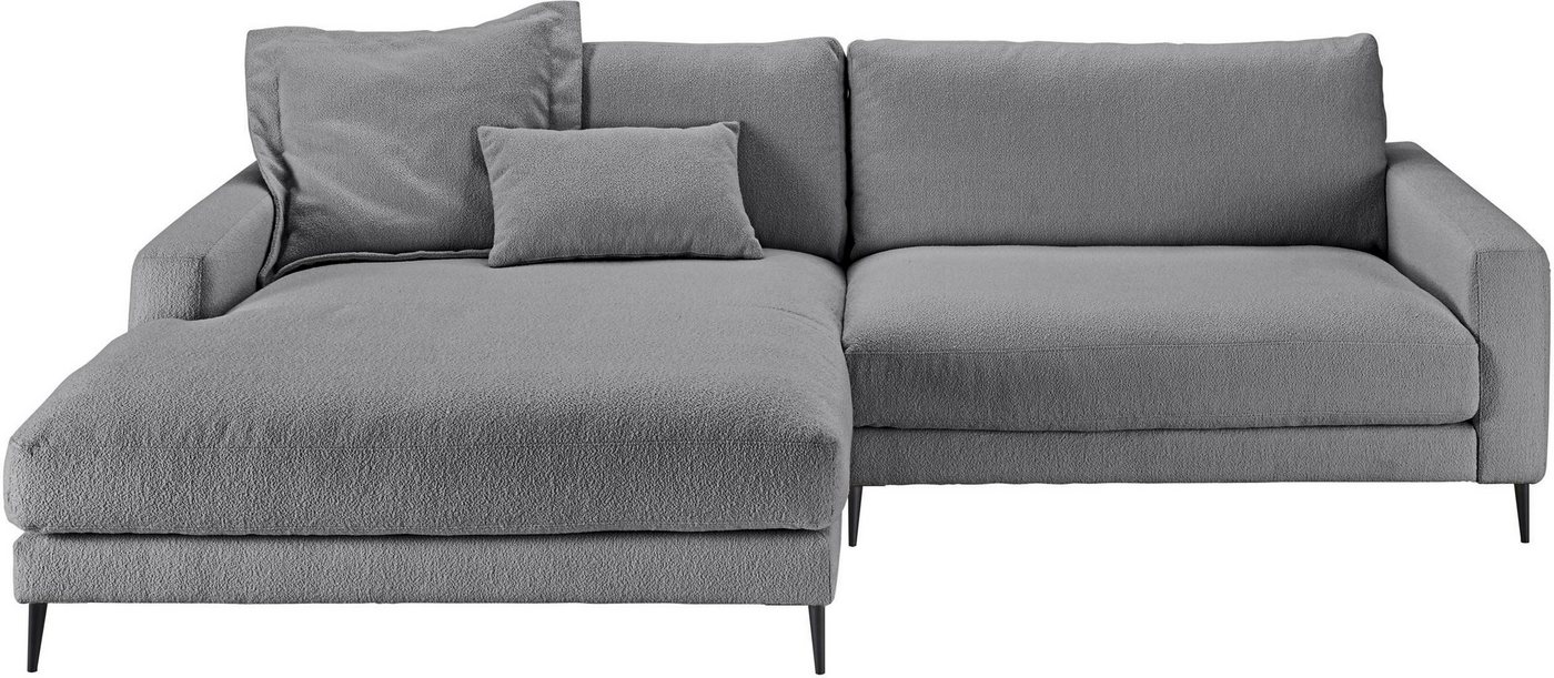 INOSIGN Ecksofa Downtown, B/T/H: 272/190/84 cm L-Form, weicher Sitzkomfort auch in Cord und Bouclé, incl. Zierkissen von INOSIGN