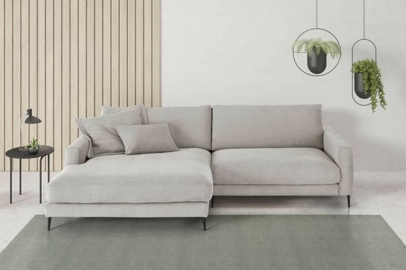 INOSIGN Ecksofa Downtown, B/T/H: 272/190/84 cm L-Form, weicher Sitzkomfort auch in Cord und Bouclé, incl. Zierkissen von INOSIGN