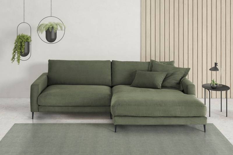 INOSIGN Ecksofa Downtown, B/T/H: 272/190/84 cm L-Form, weicher Sitzkomfort auch in Cord und Bouclé, incl. Zierkissen von INOSIGN