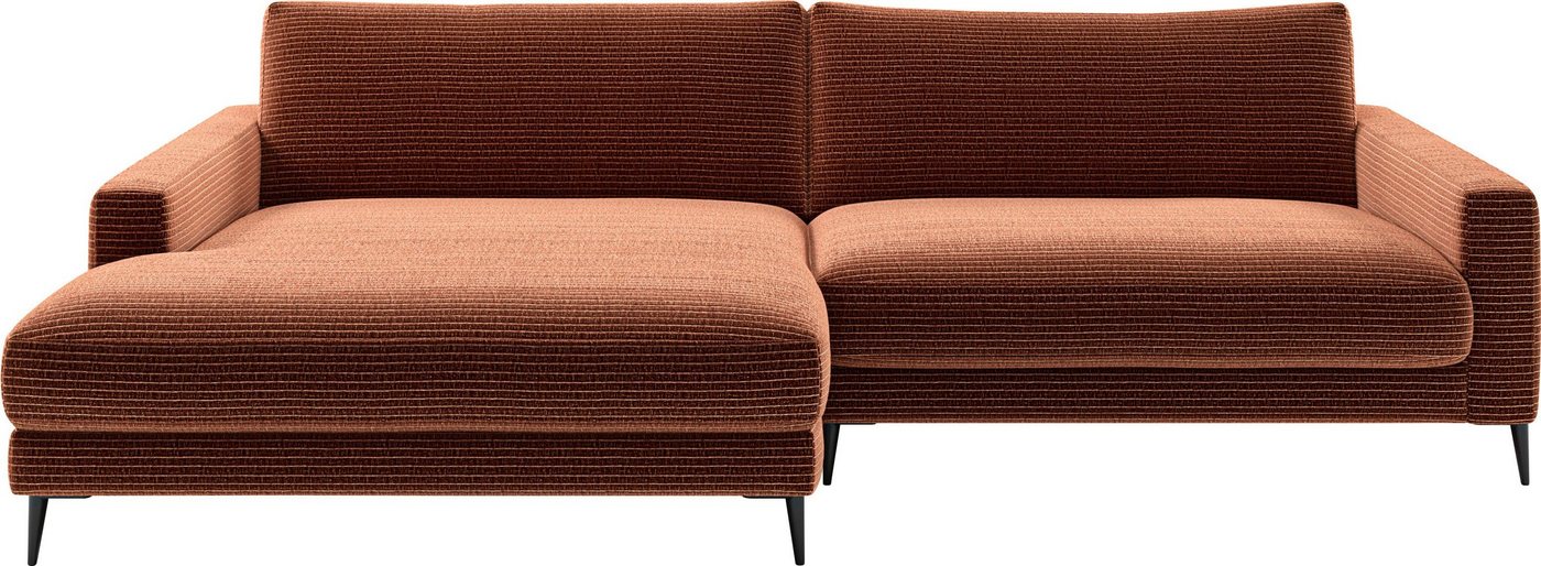 INOSIGN Ecksofa Downtown, B/T/H: 272/190/84 cm L-Form, weicher Sitzkomfort auch in Cord und Bouclé, incl. Zierkissen von INOSIGN