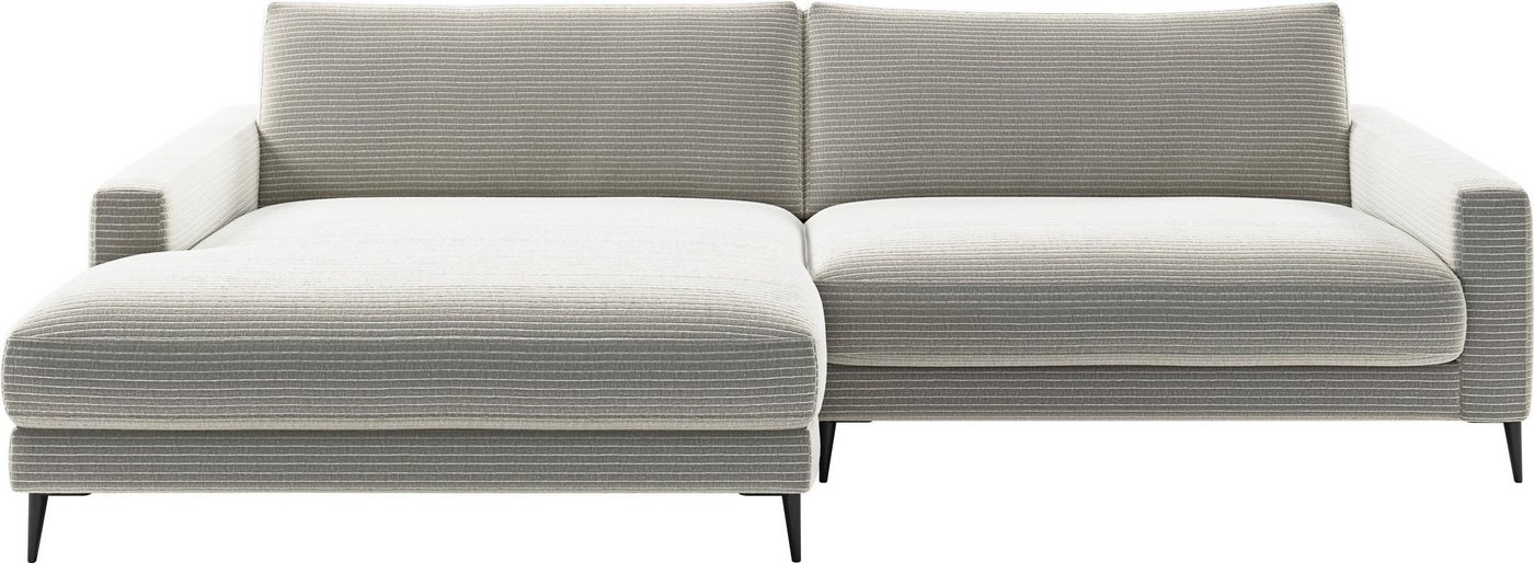 INOSIGN Ecksofa Downtown, B/T/H: 272/190/84 cm L-Form, weicher Sitzkomfort auch in Cord und Bouclé, incl. Zierkissen von INOSIGN