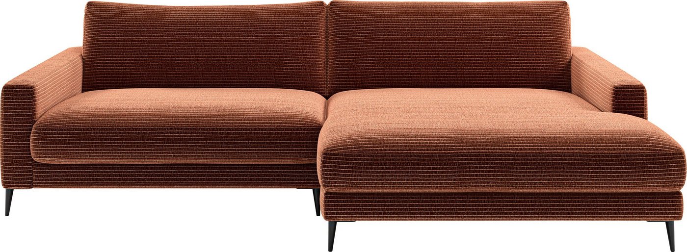 INOSIGN Ecksofa Downtown, B/T/H: 272/190/84 cm L-Form, weicher Sitzkomfort auch in Cord und Bouclé, incl. Zierkissen von INOSIGN