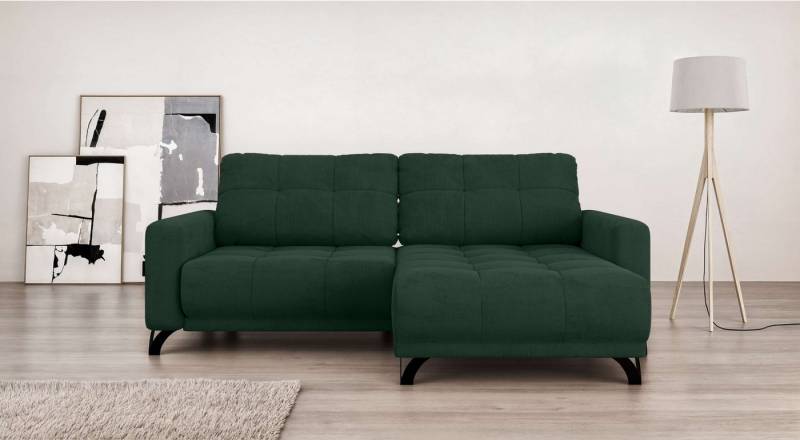 INOSIGN Ecksofa FAIRVIEW mit verstellbaren Rückenlehne, Maße B/T/H: 234/174/93 cm, L-Form mit Wellenunterfederung, Recamiere beidseitig montierbar von INOSIGN