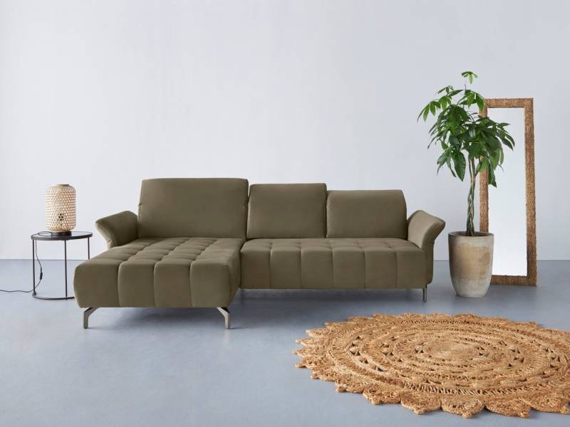 INOSIGN Ecksofa Fresh L-Form, Federkern, wahlweise Kopfteilverstellung und motorischer Vorziehsitz von INOSIGN