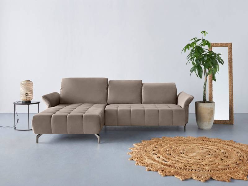 INOSIGN Ecksofa Fresh L-Form, Federkern, wahlweise Kopfteilverstellung und motorischer Vorziehsitz von INOSIGN