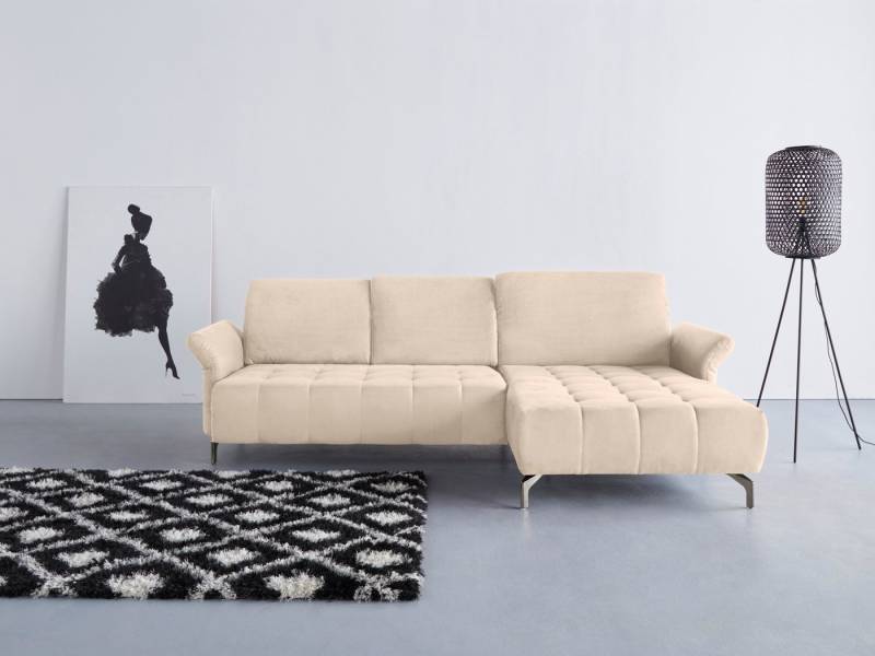 INOSIGN Ecksofa Fresh L-Form, Federkern, wahlweise Kopfteilverstellung und motorischer Vorziehsitz von INOSIGN