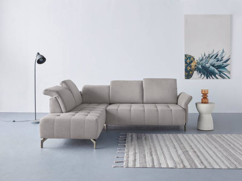 INOSIGN Ecksofa Fresh L-Form, Federkern, wahlweise Kopfteilverstellung und motorischer Vorziehsitz von INOSIGN