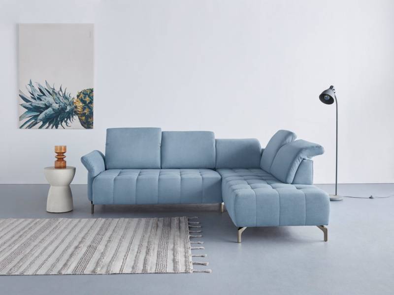 INOSIGN Ecksofa Fresh L-Form, Federkern, wahlweise Kopfteilverstellung und motorischer Vorziehsitz von INOSIGN