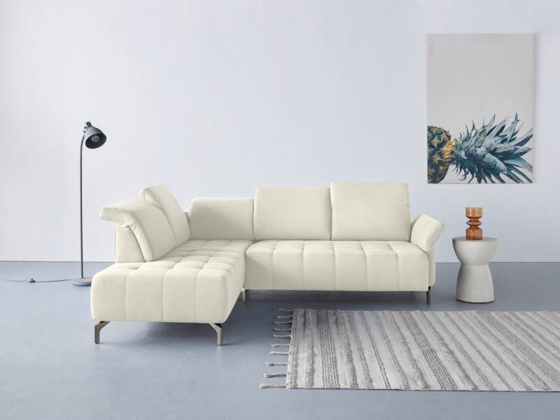 INOSIGN Ecksofa Fresh L-Form, Federkern, wahlweise Kopfteilverstellung und motorischer Vorziehsitz von INOSIGN